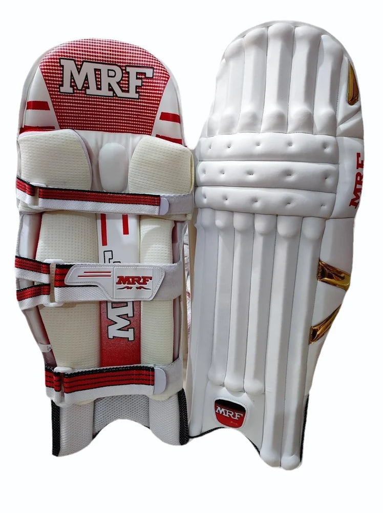 MRF white cricket batting pad