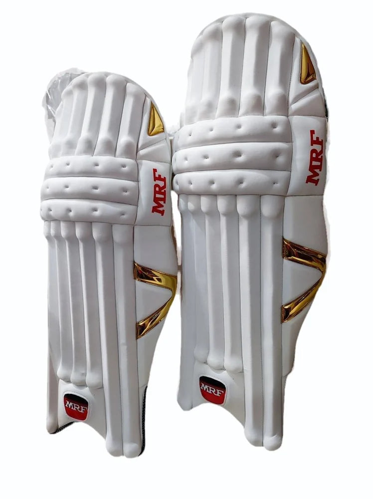 MRF white cricket batting pad